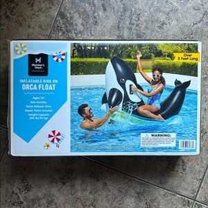 Member's Mark Inflatable Orca Pool Float NEW NIB